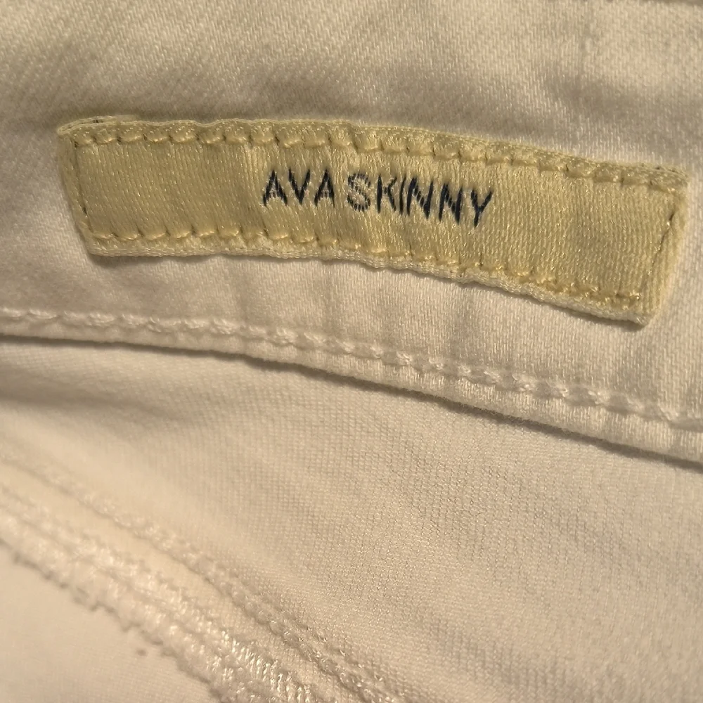sac316🍀Ava Skinny Lucky Brand White Denim Jeans - Picture 4 of 7